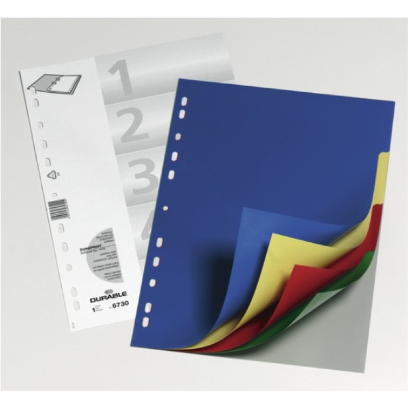 ΔΙΑΧΩΡΙΣΤΙΚΑ ΚΛΑΣΕΡ ΠΛΑΣΤΙΚΑ DURABLE ΣΕΤ ΤΩΝ 5χρωμ.