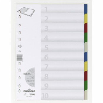 ΔΙΑΧΩΡΙΣΤΙΚΑ ΚΛΑΣΕΡ ΠΛΑΣΤΙΚΑ DURABLE ΣΕΤ ΤΩΝ 10χρωμ.