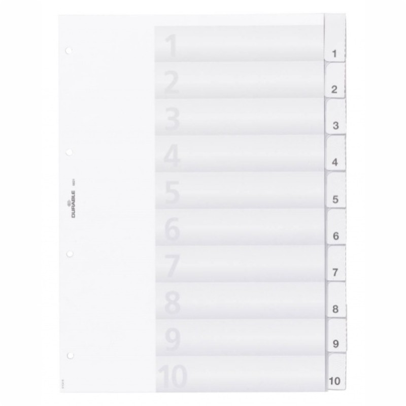 ΔΙΑΧΩΡΙΣΤΙΚΑ ΚΛΑΣΕΡ ΠΛΑΣΤΙΚΑ DURABLE ΣΕΤ ΤΩΝ 10 Θεμ. ΔΙΑΦΑΝΗ
