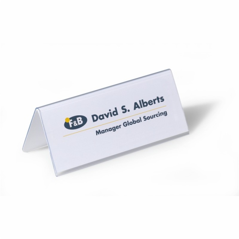 ΘΗΚΗ PVC Λ DURABLE NAME HOLDER 61mm/122Χ150mm