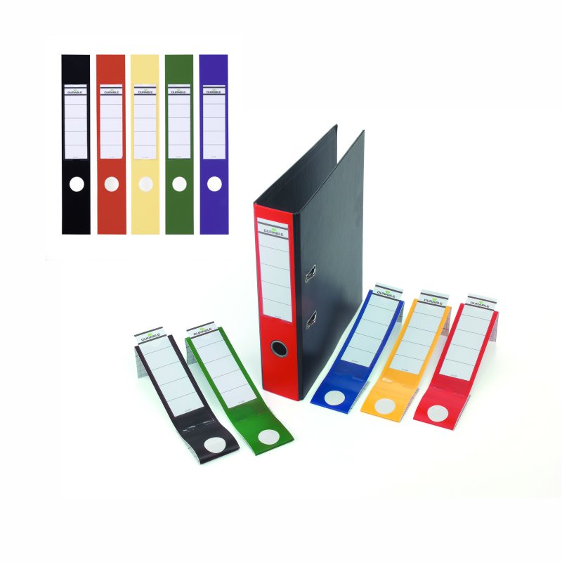 ΕΤΙΚΕΤΕΣ ΚΛΑΣΕΡ DURABLE ORDOFIX  ΑΥΤΟΚ/ΤΕΣ 390x60mm ΑΣΟΡΤΙ (πακέτο 10 φύλλων)