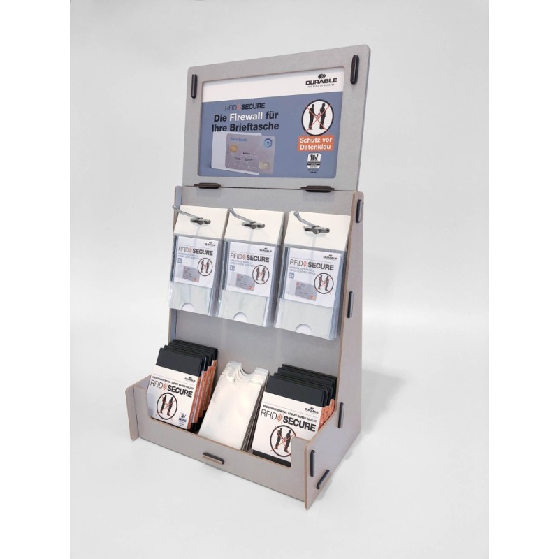 ΒΑΣΗ ΜΕ ΘΗΚΕΣ ΠΙΣΤΩΤΙΚΩΝ ΚΑΡΤΩΝ DURABLE RFID SECURE (stand 75τεμ.) PROMO