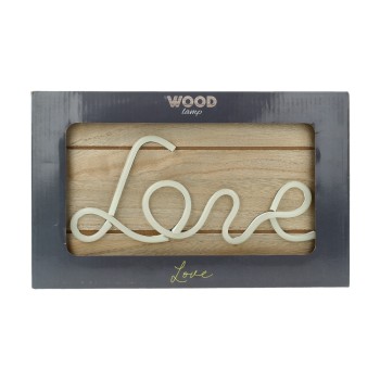 ΦΩΤΙΣΤΙΚΟ ΤΟΙΧΟΥ WOOD 3D LED LOVE (με USB)