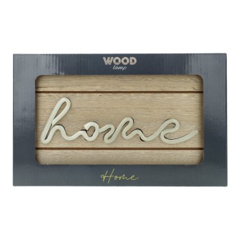 ΦΩΤΙΣΤΙΚΟ ΤΟΙΧΟΥ WOOD 3D LED HOME (με USB)