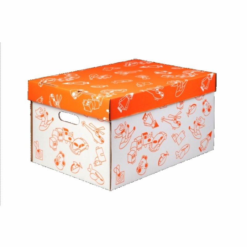 ΚΟΥΤΙ ΑΠΟΘΗΚΕΥΣΗΣ ΧΑΡΤΙΝΟ ΠΑΙΔΙΚΟ ΙΩΝΙΑ ΜΕ ΚΑΠΑΚΙ 37x51x29 cm