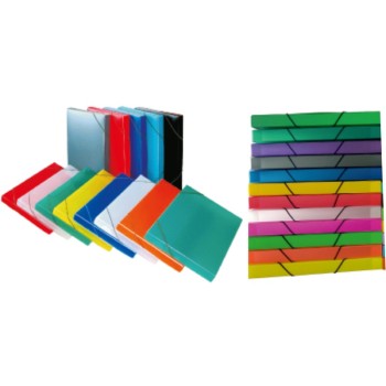 ΚΟΥΤΙ ΑΡΧΕΙΟΥ PP 25χ35χ5cm ΔΙΑΦΑΝΗ ΧΡΩΜΑΤΑ (με λάστιχο)