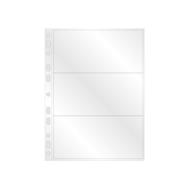 ΖΕΛΑΤΙΝΕΣ ΕΓΧΩΡΙΕΣ ΧΑΡΤΟΝΟΜΙΣΜΑΤΩΝ Α4 3 ΘΕΣΕΙΣ  (πακέτο 100τεμ.)