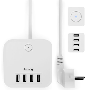 ΠΟΛΥΜΠΡΙΖΟ ΚΥΒΟΣ EMX-190224 (3 θέσεις + 4 θήρες usb) WHITE