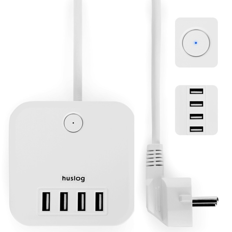 ΠΟΛΥΜΠΡΙΖΟ ΚΥΒΟΣ EMX-190224 (3 θέσεις + 4 θήρες usb) WHITE