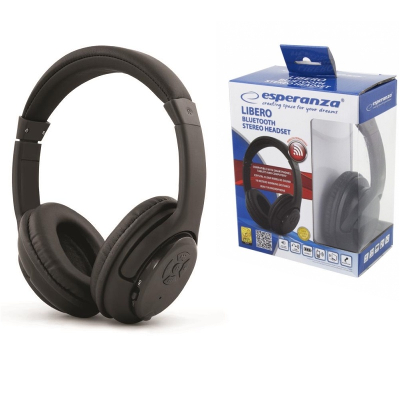 ΑΚΟΥΣΤΙΚΑ ESPERANZA LIBERO BLUETOOTH STEREO ΜΑΥΡΑ