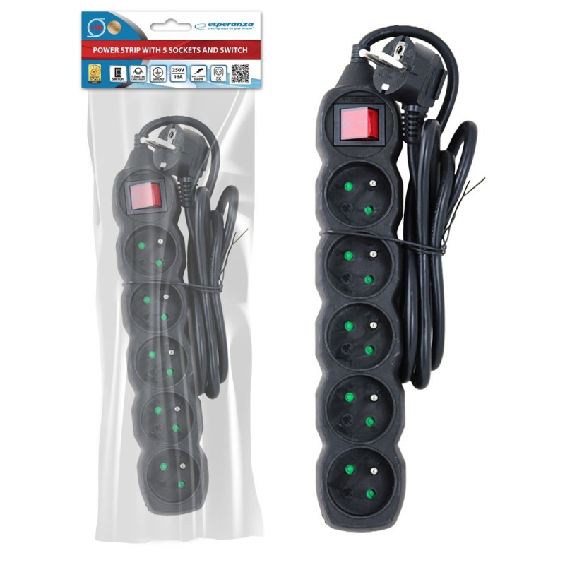 ΠΟΛΥΜΠΡΙΖΟ ESPERANZA 5 ΘΕΣΕΩΝ 3m ΜΑΥΡΟ