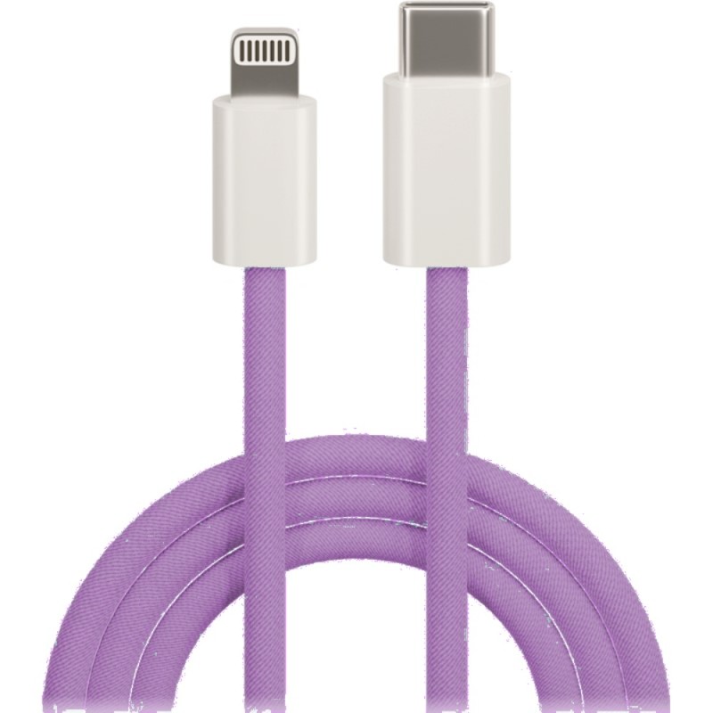 ΚΑΛΩΔΙΟ MAXLIFE USB C-LIGHTNING 20W PURPLE 1m