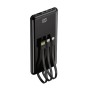 POWER BANK SETTY 10000 mAh PB-WK-101 BLACK (με καλώδια)