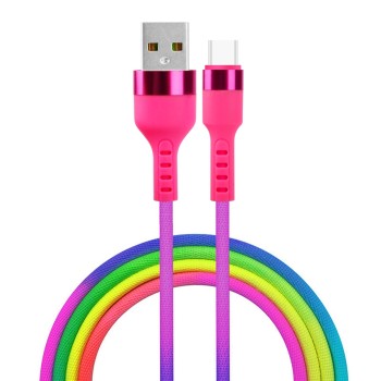ΚΑΛΩΔΙΟ SETTY USB A/USB C RAINBOW
