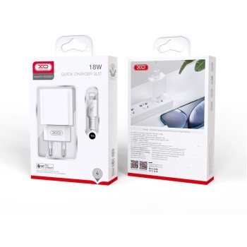 ΦΟΡΤΙΣΤΗΣ ΤΑΞΙΔΙΟΥ XO CE02D 18W + ΚΑΛΩΔΙΟ USB A-USB C