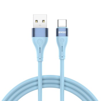 ΚΑΛΩΔΙΟ BWOOD SILICONE USB A/USB C 3A X-280C BLUE