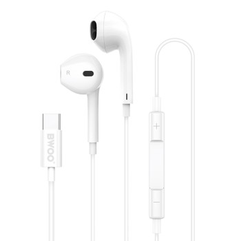 ΑΚΟΥΣΤΙΚΑ EARPHONE BWOO  HF-175 WHITE (usb C)