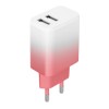 ΦΟΡΤΙΣΤΗΣ ΤΑΞΙΔΙΟΥ SETTY 2 x USB A 18W WHITE-PINK