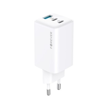 ΦΟΡΤΙΣΤΗΣ ΤΑΞΙΔΙΟΥ FOREVER TC-08-65 PD  USB A -2xUSB C 65W WHITE