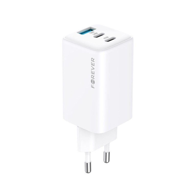 ΦΟΡΤΙΣΤΗΣ ΤΑΞΙΔΙΟΥ FOREVER TC-08-65 PD  USB A -2xUSB C 65W WHITE