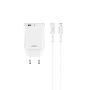 ΦΟΡΤΙΣΤΗΣ ΤΑΞΙΔΙΟΥ XO CE30 PD 30W + ΚΑΛΩΔΙΟ USB C-LIGHTNING WHITE