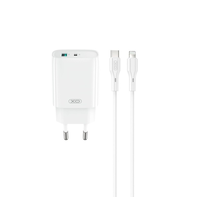 ΦΟΡΤΙΣΤΗΣ ΤΑΞΙΔΙΟΥ XO CE30 PD 30W + ΚΑΛΩΔΙΟ USB C-LIGHTNING WHITE