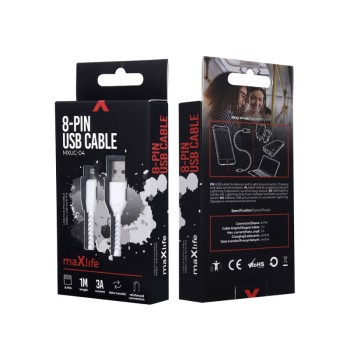 ΚΑΛΩΔΙΟ MAXLIFE USB TYPE A TO LIGHTNING 1m