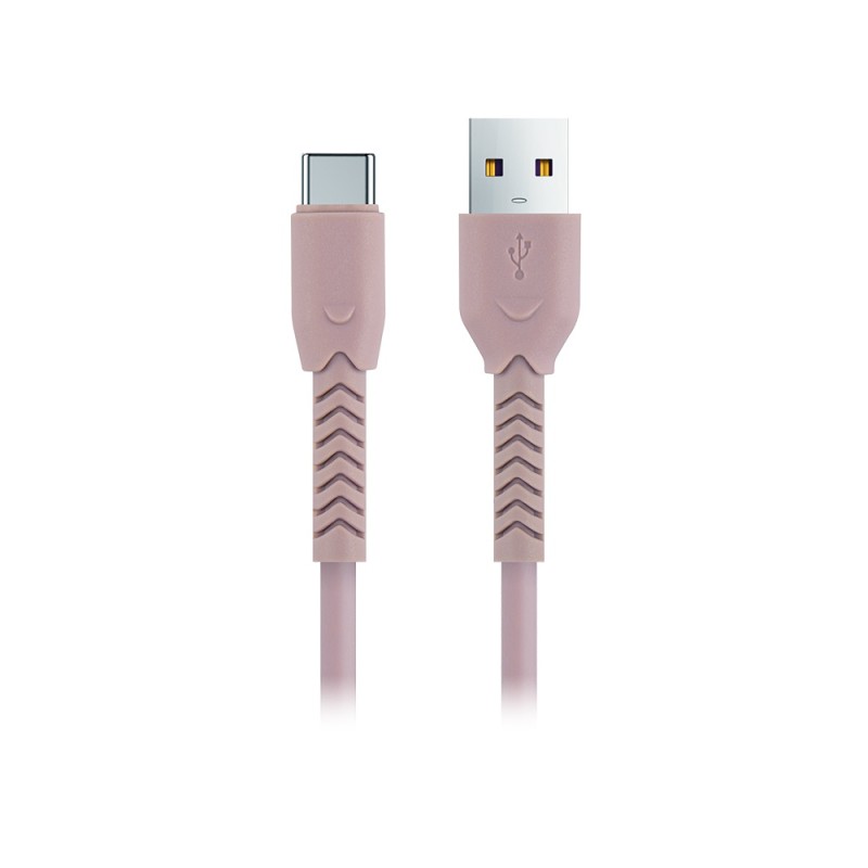 ΚΑΛΩΔΙΟ MAXLIFE USB TO USB TYPE C 1m 3A ΡΟΖ