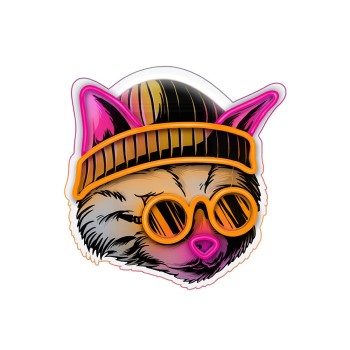 ΦΩΤΙΣΤΙΚΟ ΤΟΙΧΟΥ FOREVER ART LED CAT DREAMER  295 x 18 x 325mm