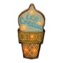 ΠΙΝΑΚΙΔΑ RETRO ΜΕΤΑΛΛΙΚΗ ΤΟΙΧΟΥ FOREVER LED Ice Cream (457 x 50 x 223mm)
