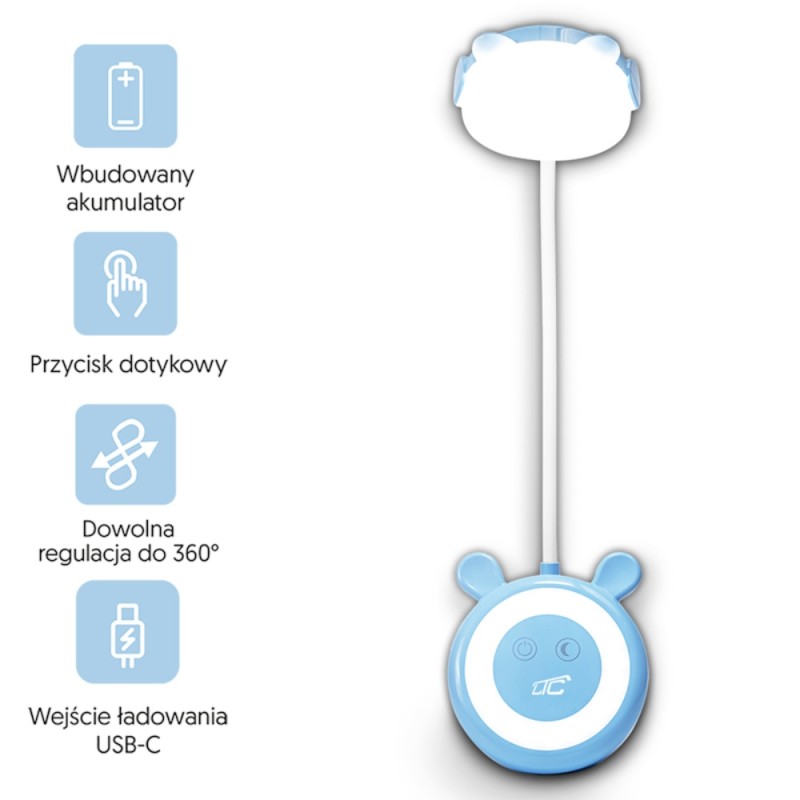 ΦΩΤΙΣΤΙΚΟ ΓΡΑΦΕΙΟΥ LED TEDDY BEAR ΜΠΛΕ (3 W)