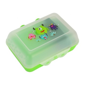 ΦΑΓΗΤΟΔΟΧΕΙΟ ΠΛΑΣΤΙΚΟ ΛΑΧΑΝΙ ΔΙΑΦΑΝΕΣ MONSTERS 850ml (165x120x70 mm)