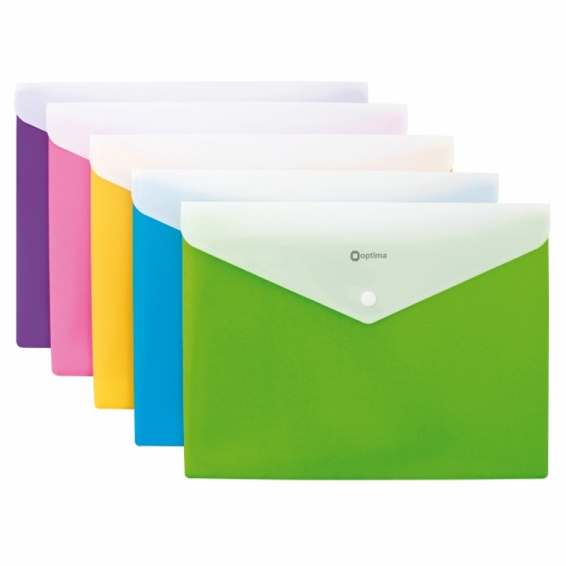 ΦΑΚΕΛΟΣ PP OPTIMA  ΚΟΥΜΠΙ  ΠΙΕΤΑ 24Χ31  (ασορτί χρώματα)