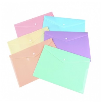 ΦΑΚΕΛΟΣ PP OPTIMA  ΚΟΥΜΠΙ Α5 PASTEL ΑΣΟΡΤΙ (πακέτο 12τεμ.)