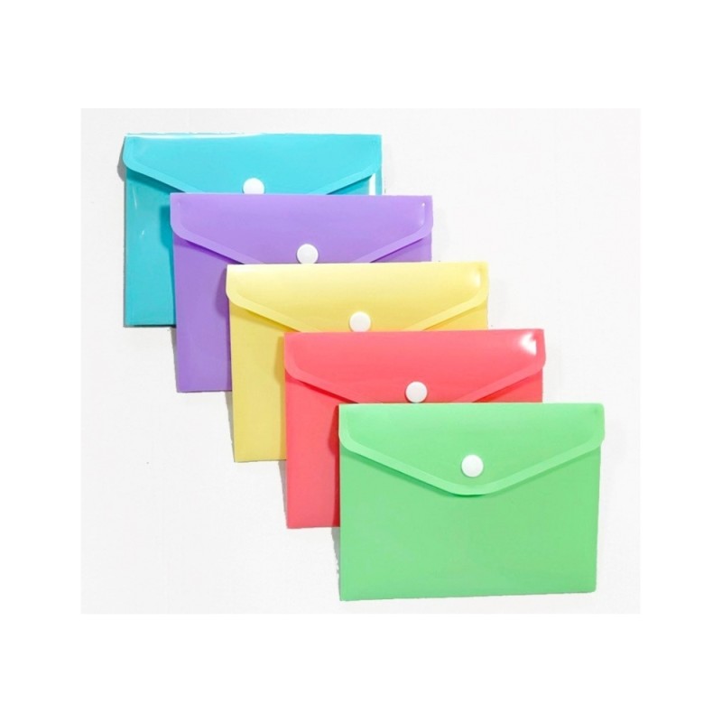 ΦΑΚΕΛΟΣ PP OPTIMA  ΚΟΥΜΠΙ Α6 PASTEL ΑΣΟΡΤΙ (πακέτο 10τεμ.)