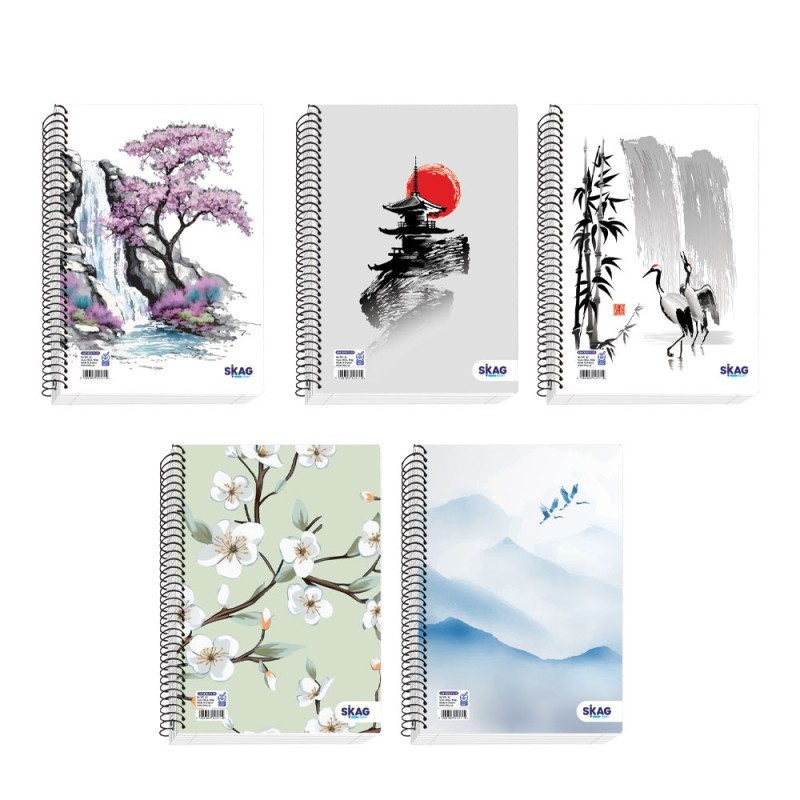 ΤΕΤΡΑΔΙΑ SKAG ΣΠΙΡΑΛ ΡΡ ΔΙΑΦ.ΕΞΩΦΥΛ.21χ29 5Θ