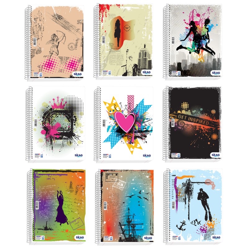 ΤΕΤΡΑΔΙΑ SKAG ΣΠΙΡΑΛ FUN ΚΟΡΙΤΣΙ 17X25 5ΘΕΜ