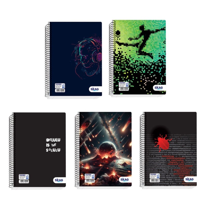 ΤΕΤΡΑΔΙΑ SKAG ΣΠΙΡΑΛ FUN ΑΓΟΡΙ 17X25 2ΘΕΜ