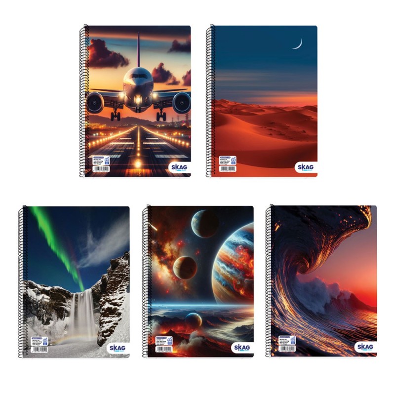 ΤΕΤΡΑΔΙΑ SKAG ΣΠΙΡΑΛ FUN ΑΓΟΡΙ 21X29 3ΘΕΜ