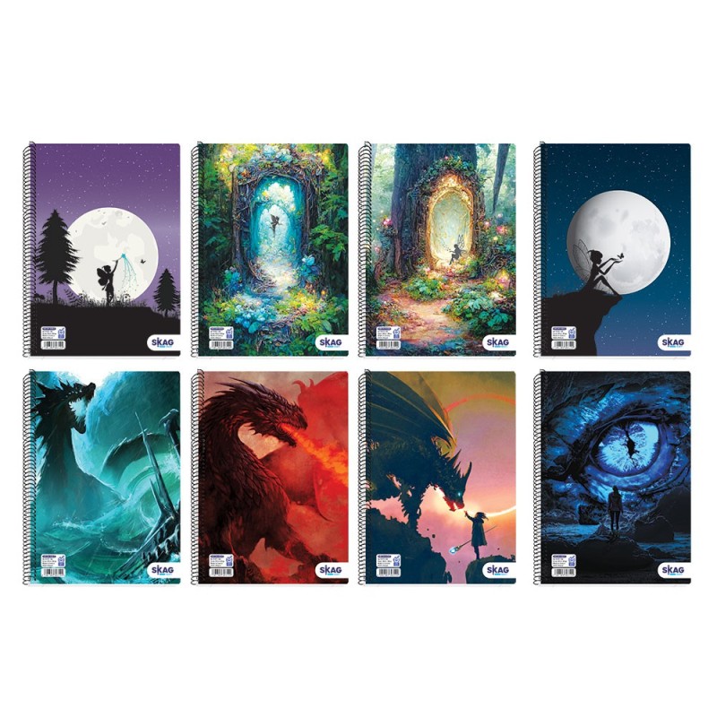 ΤΕΤΡΑΔΙΑ SKAG ΣΠΙΡΑΛ NEON KIDZ 17X25 2Θ