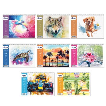 ΜΠΛΟΚ SKAG ΑΚΟΥΑΡΕΛΛΑΣ  Νο 2 20Χ30 (240γρ χαρτί /15 φύλλα)