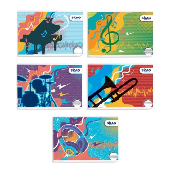 ΤΕΤΡΑΔΙΑ SKAG ΜΟΥΣΙΚΗΣ 17Χ25 Φ.40 ΚΑΡΦΙΤΣΑ (φαρδιά γράμμωση)