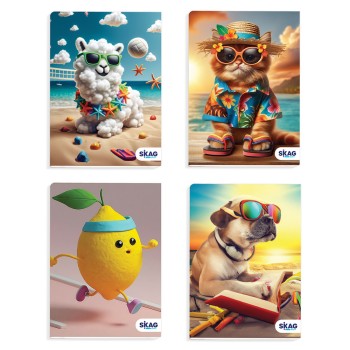 ΤΕΤΡΑΔΙΑ SKAG ΚΑΡΦΙΤΣΑ NEON KIDZ 17χ25 Φ.40