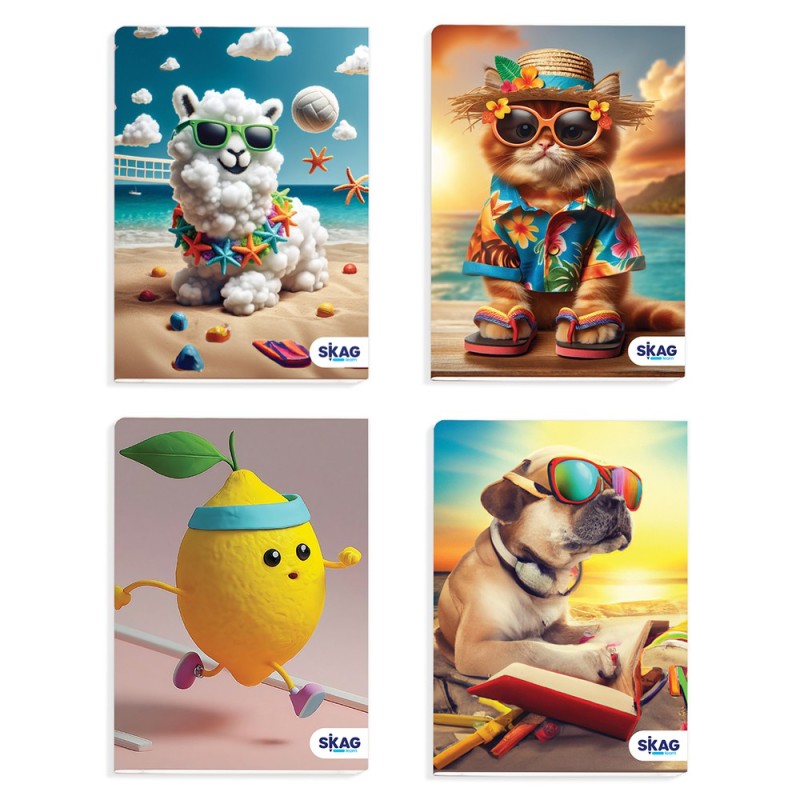 ΤΕΤΡΑΔΙΑ SKAG ΚΑΡΦΙΤΣΑ NEON KIDZ 17χ25 Φ.40