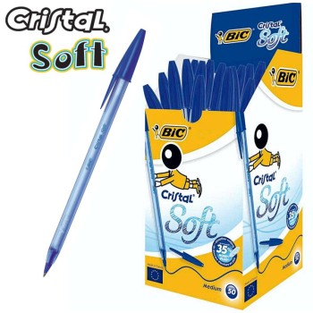ΣΤΥΛΟ BIC ΔΙΑΡΚΕΙΑΣ CRISTAL SOFT MEDIUM ΜΠΛΕ 1,2mm