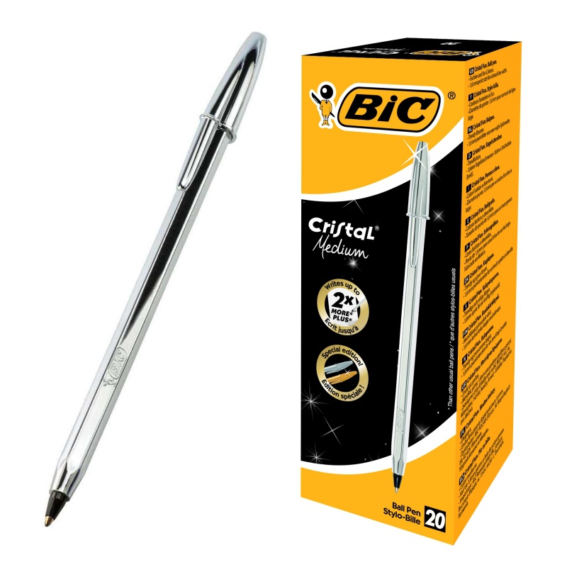 ΣΤΥΛΟ BIC ΔΙΑΡΚΕΙΑΣ CELEBRATE ΑΣΗΜΙ MEDIUM ΜΑΥΡΟ 1.0mm