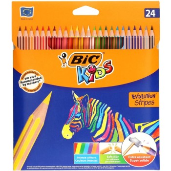 ΚΡΑΓΙΟΝ ΞΥΛΙΝΑ BIC KIDS ΡΙΓΕ 24χρωμ. (9505251)