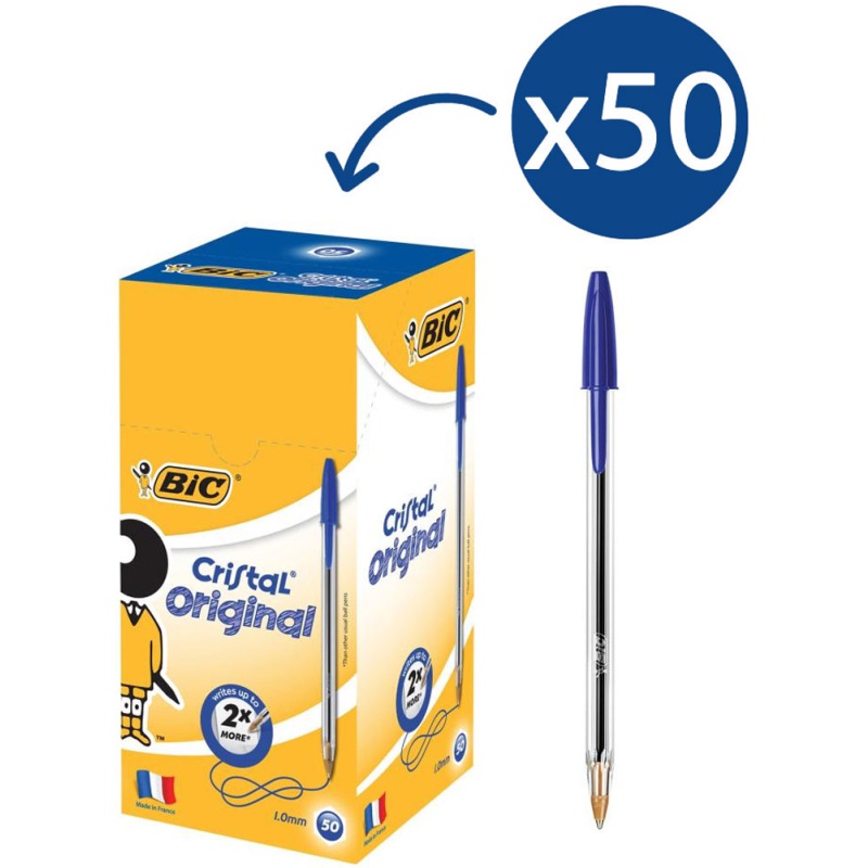 ΣΤΥΛΟ BIC ΔΙΑΡΚΕΙΑΣ CRISTAL MEDIUM BLUE 1.0mm
