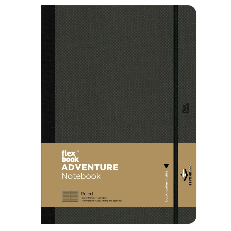 ΣΗΜΕΙΩΜΑΤΑΡΙΟ Η.Β FLEX GLOBAL ADVENTURE  ΡΙΓΕ 17X25 Off Black