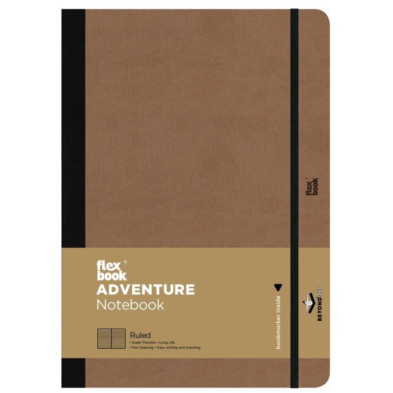 ΣΗΜΕΙΩΜΑΤΑΡΙΟ Η.Β FLEX GLOBAL ADVENTURE  ΡΙΓΕ 17X25 Camel